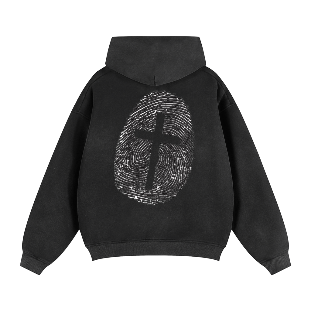 Sunfade Two-way Zipper Boxy Fleece Hoodie