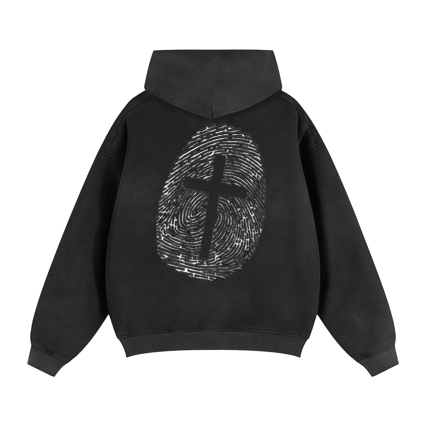 Sunfade Two-way Zipper Boxy Fleece Hoodie