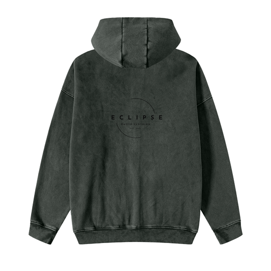 Snow Washed Zip-Through Fleece Hoodie