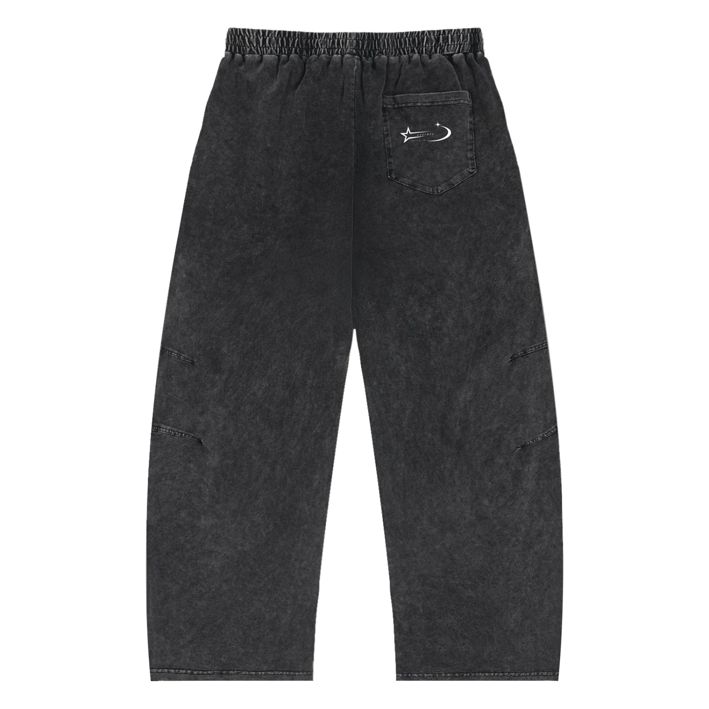Snow Wash Drawstring Cotton Pants
