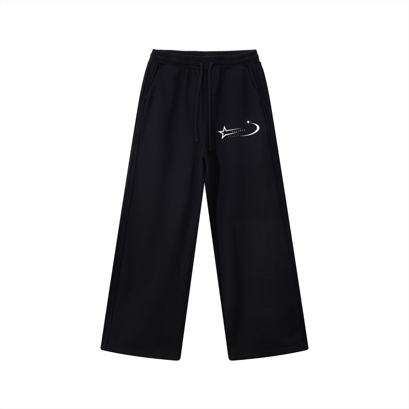 Contrast Tape Straight-Leg Sweatpants