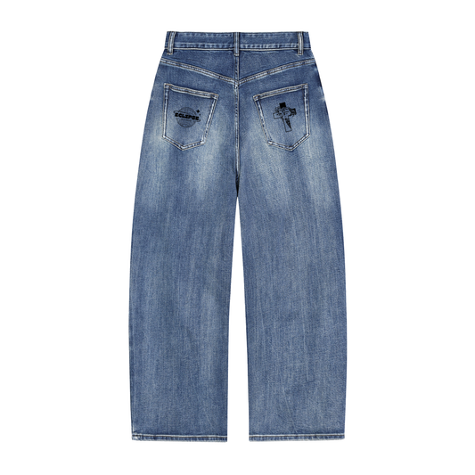 Sun Fade Heavyweight Denim Jeans
