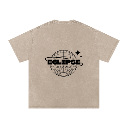 Snow Washed Oversized Cotton T-Shirt