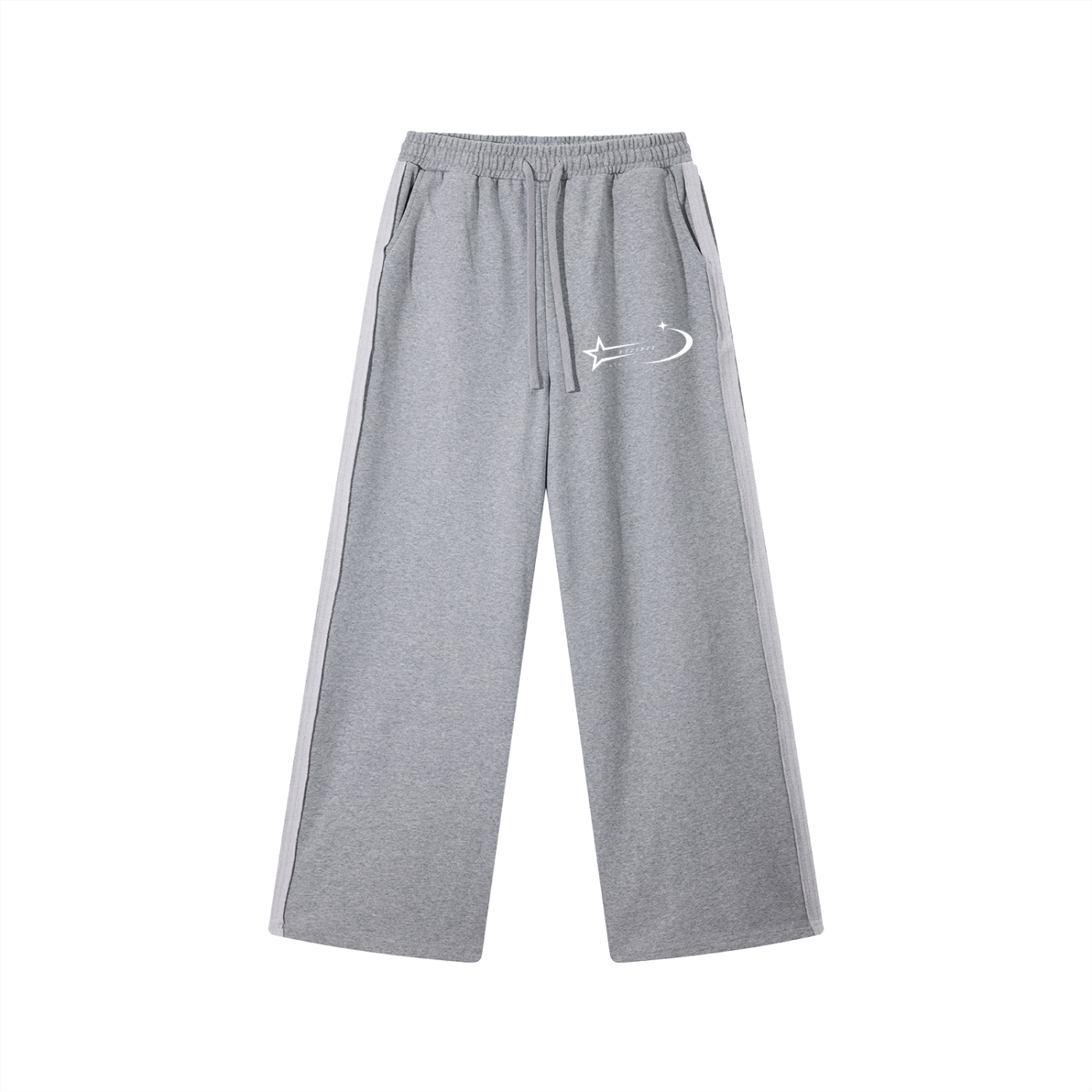 Contrast Tape Straight-Leg Sweatpants