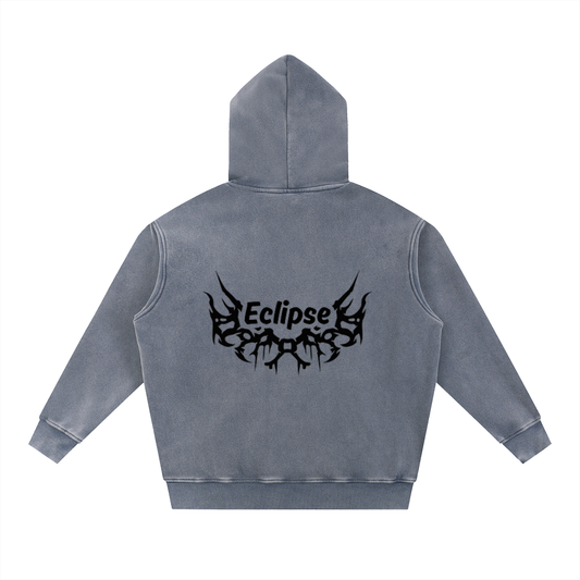 Snow Wash Oversized Hoodie - Premium Fleece Streetwear | ECLIPSE