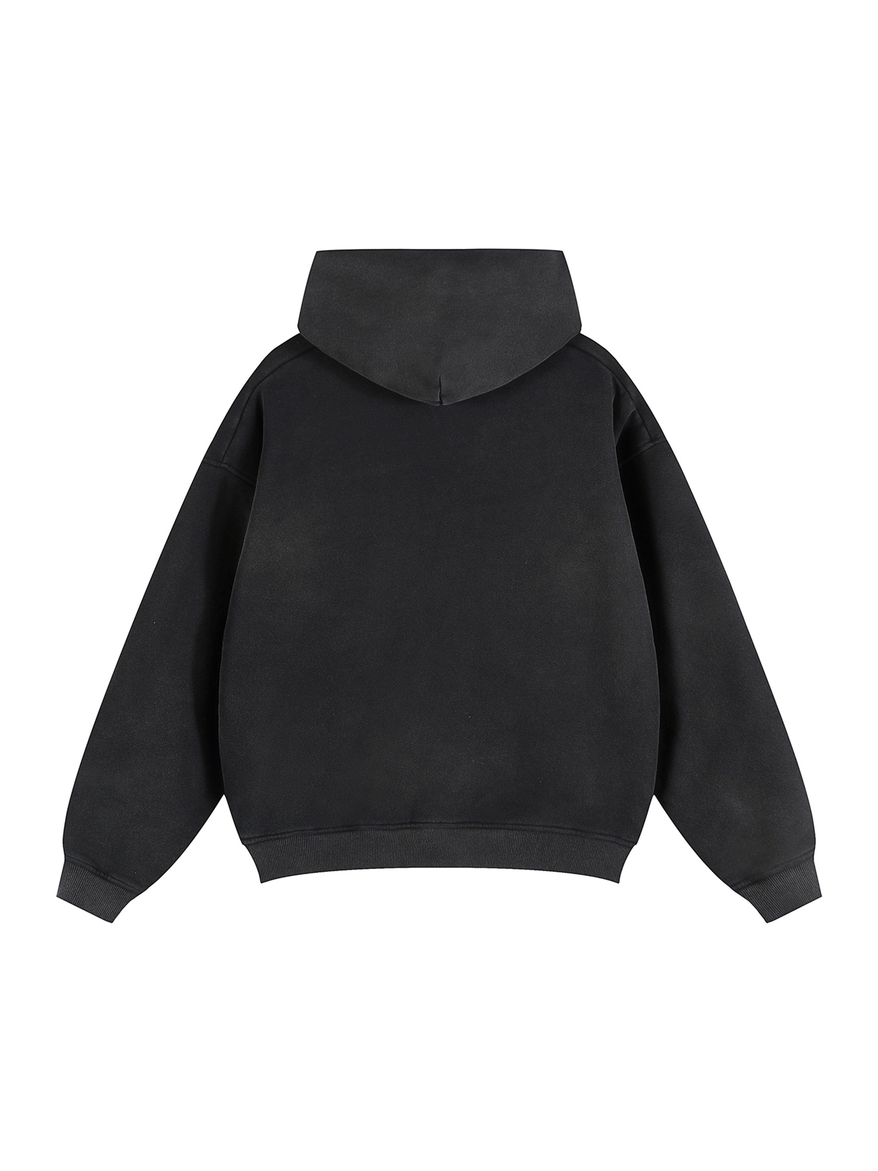 Sunfade Two-way Zipper Boxy Fleece Hoodie